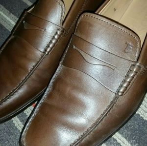 TOD'S driving loafers mens size 9 leather brown